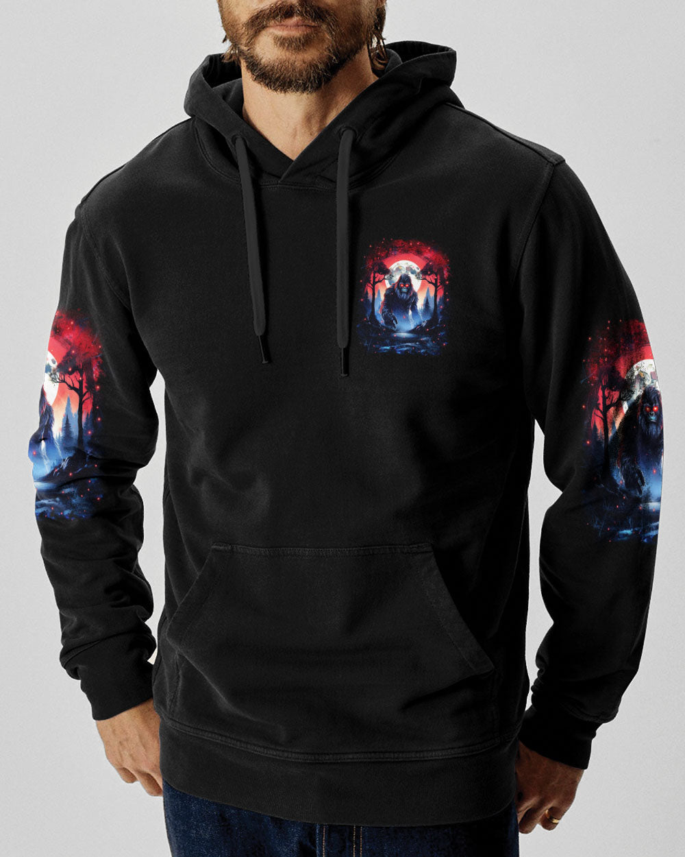 BLISSCORNERS HELLO DARKNESS MY OLD FRIEND BIGFOOT ALL OVER PRINT