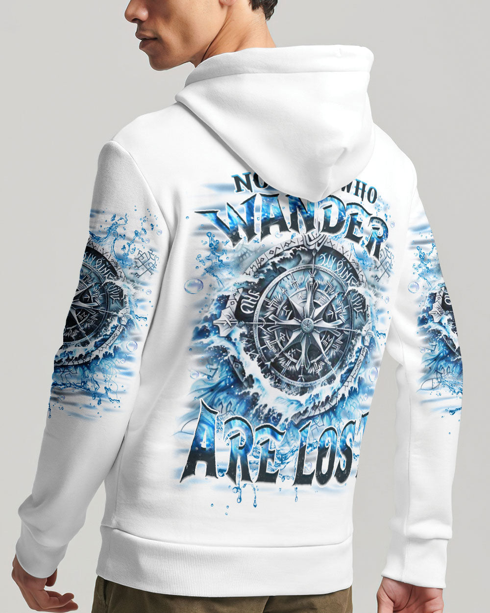 BLISSCORNERS NOT ALL WHO WANDER ARE LOST COMPASS ALL OVER PRINT