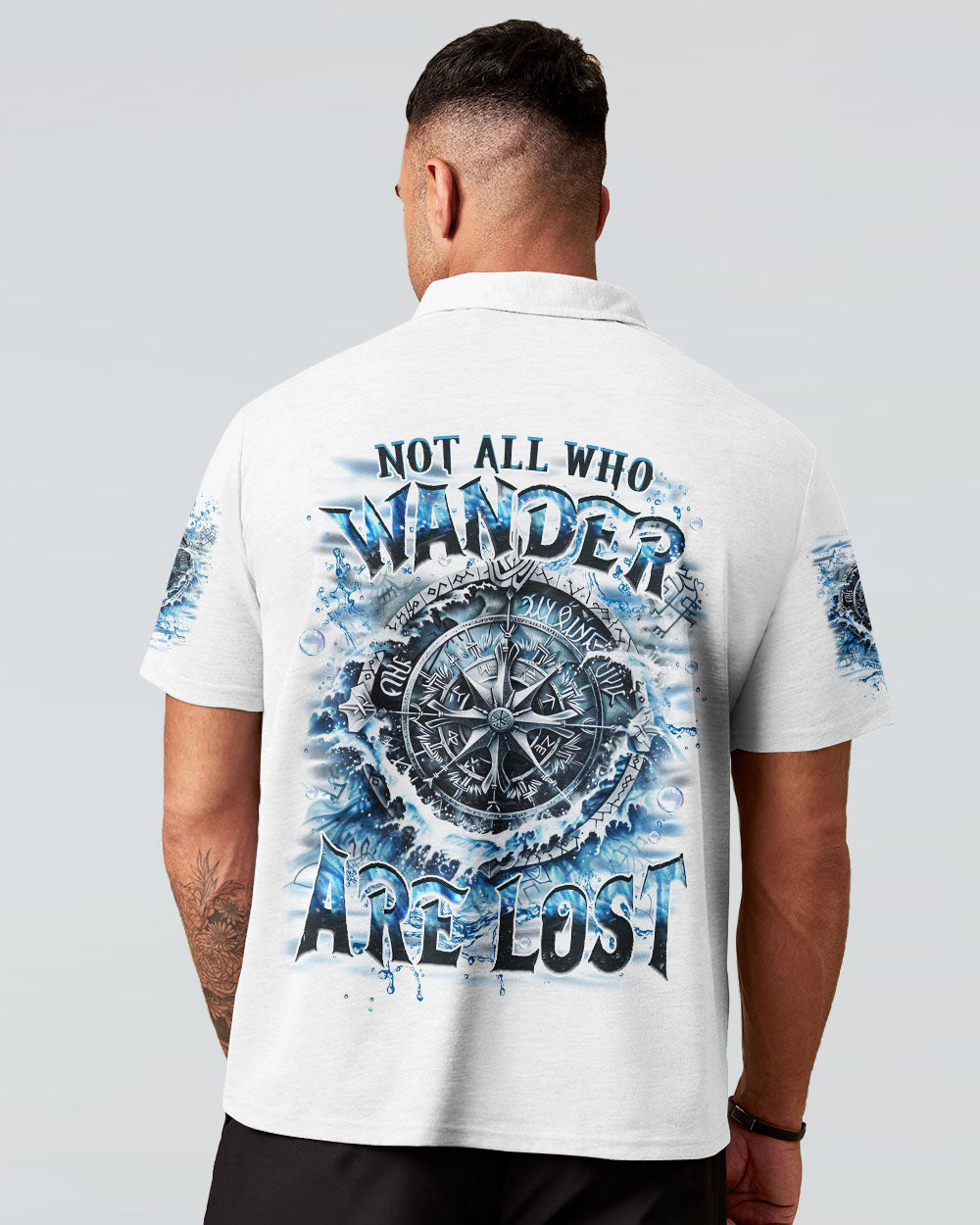 BLISSCORNERS NOT ALL WHO WANDER ARE LOST COMPASS ALL OVER PRINT