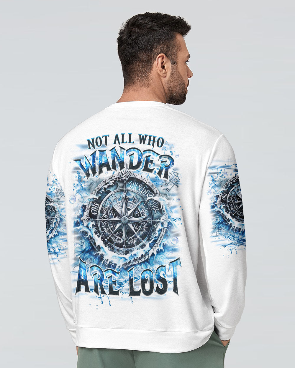 BLISSCORNERS NOT ALL WHO WANDER ARE LOST COMPASS ALL OVER PRINT
