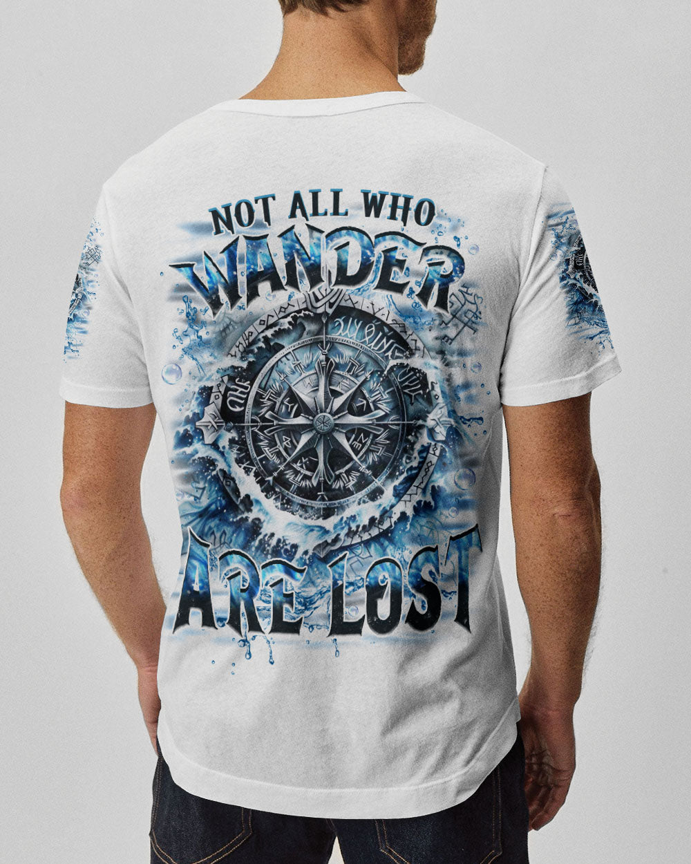 BLISSCORNERS NOT ALL WHO WANDER ARE LOST COMPASS ALL OVER PRINT