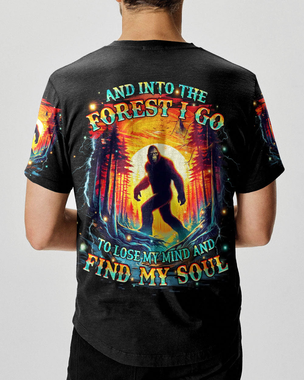 BLISSCORNERS AND INTO THE FOREST I GO BIGFOOT ALL OVER PRINT