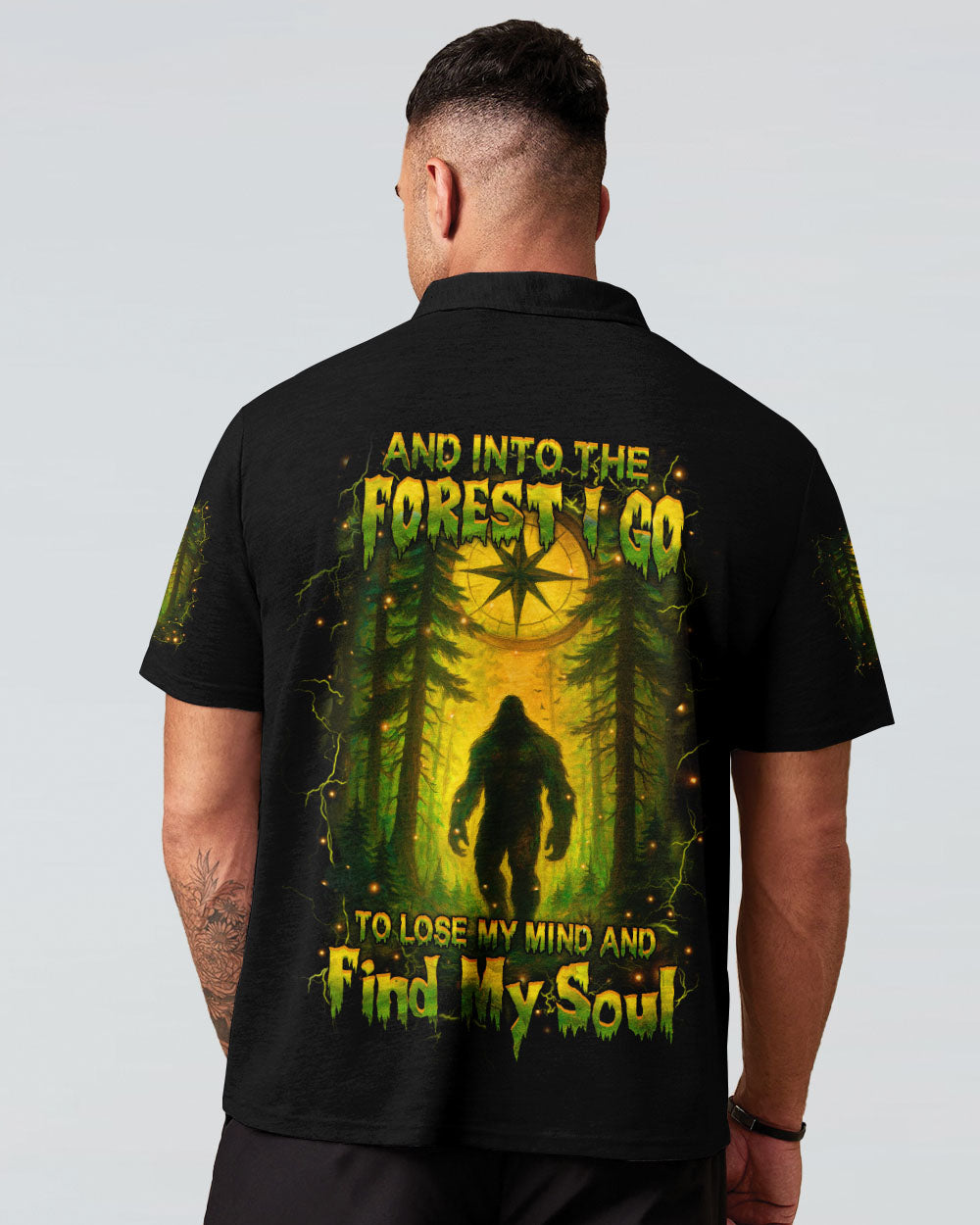 BLISSCORNERS AND INTO THE FOREST I GO BIGFOOT ALL OVER PRINT