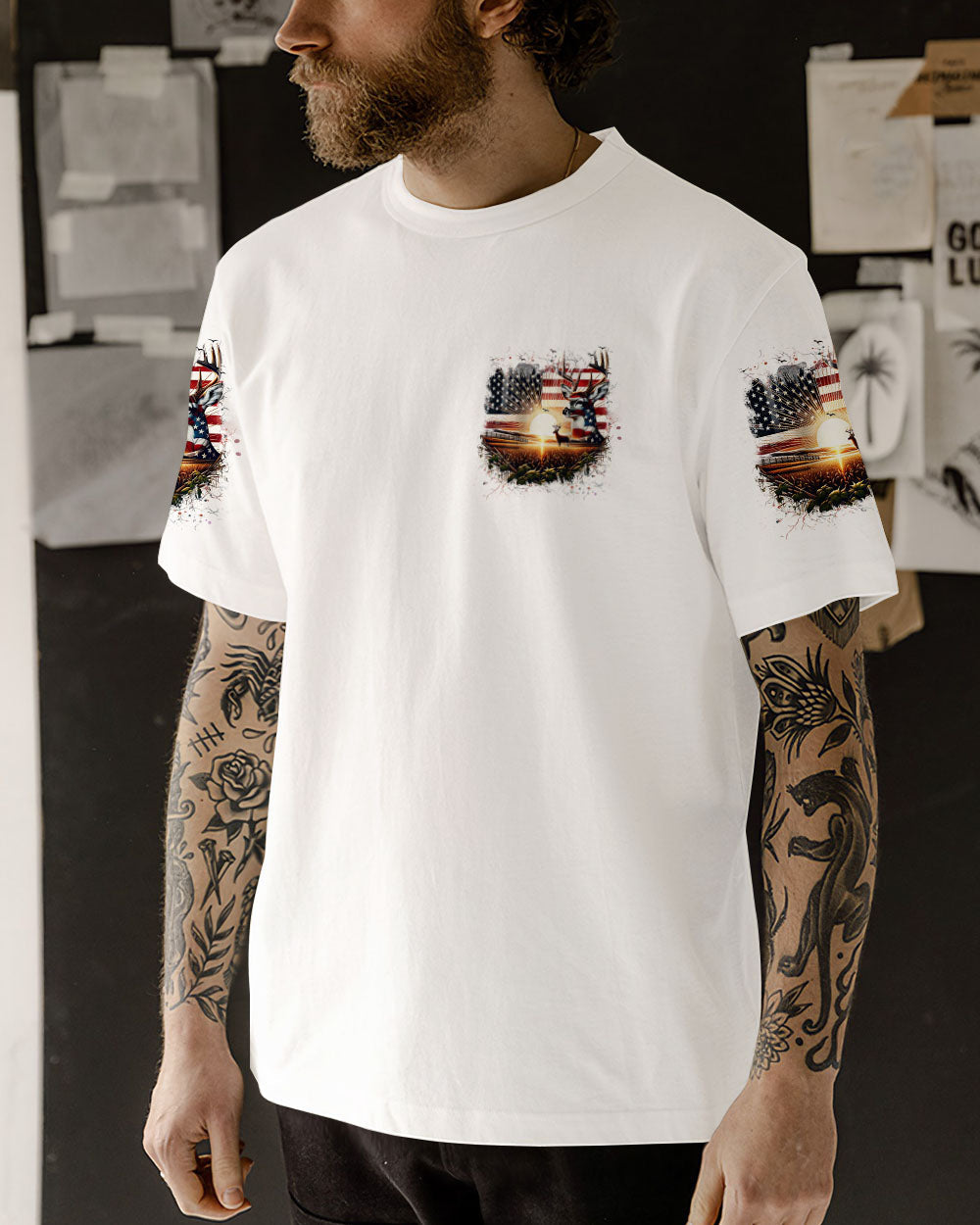 BLISSCORNERS THE CLOSER I GET TO NATURE DEER HUNTING ALL OVER PRINT