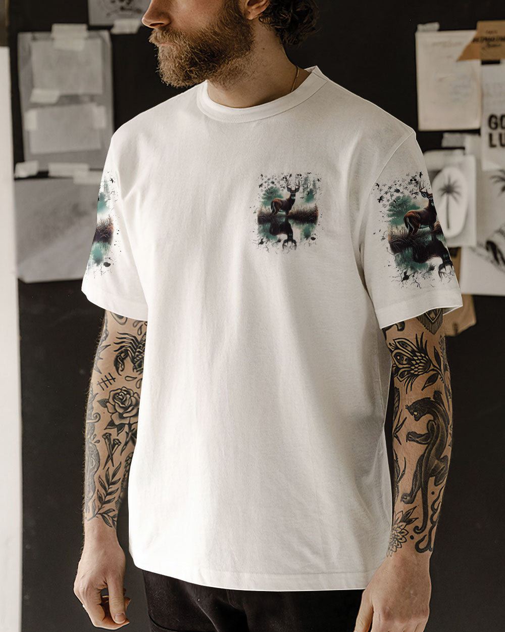 BLISSCORNERS THE CLOSER I GET TO NATURE DEER ALL OVER PRINT