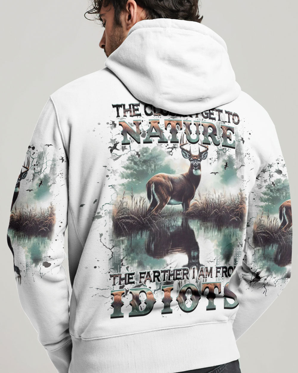 BLISSCORNERS THE CLOSER I GET TO NATURE DEER ALL OVER PRINT