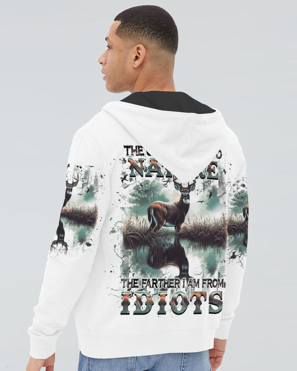 BLISSCORNERS THE CLOSER I GET TO NATURE DEER ALL OVER PRINT