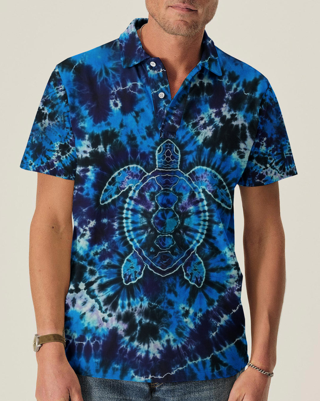 BLISSCORNERS BLUE TURTLE TIE DYE ALL OVER PRINT