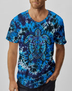 BLISSCORNERS BLUE TURTLE TIE DYE ALL OVER PRINT