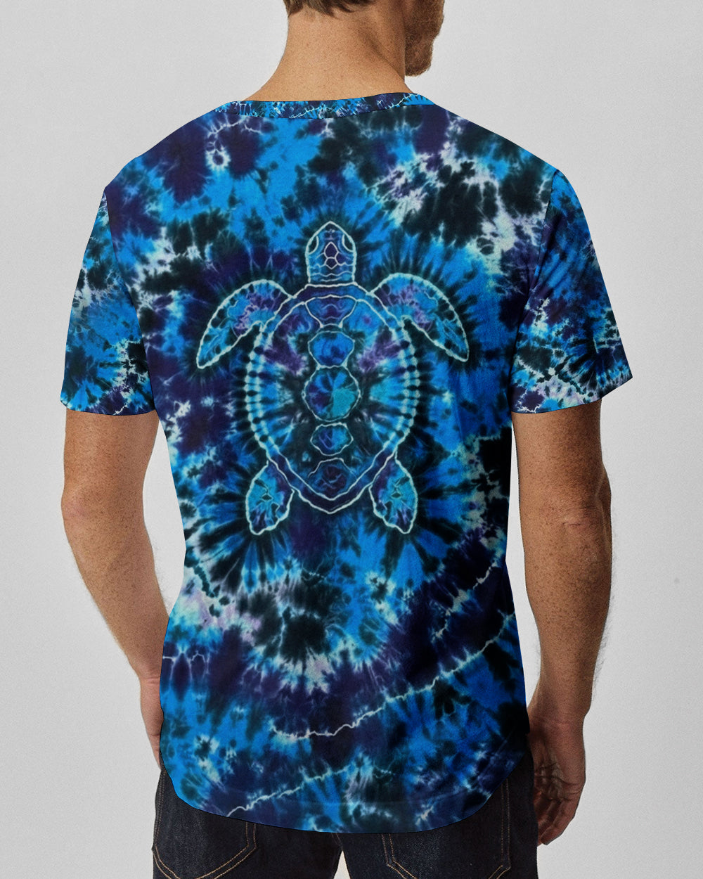 BLISSCORNERS BLUE TURTLE TIE DYE ALL OVER PRINT