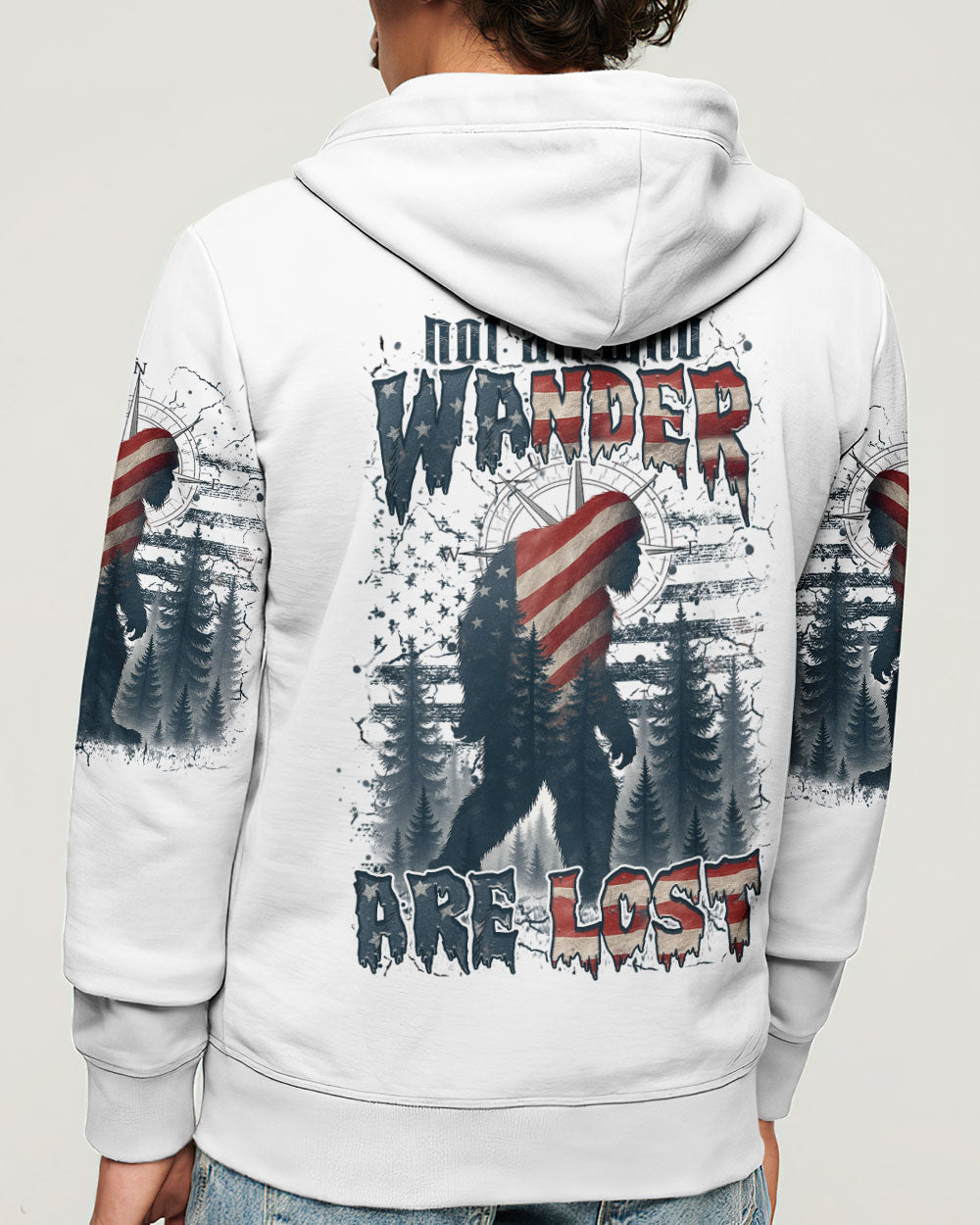 BLISSCORNERS NOT ALL WHO WANDER ARE LOST BIGFOOT ALL OVER PRINT