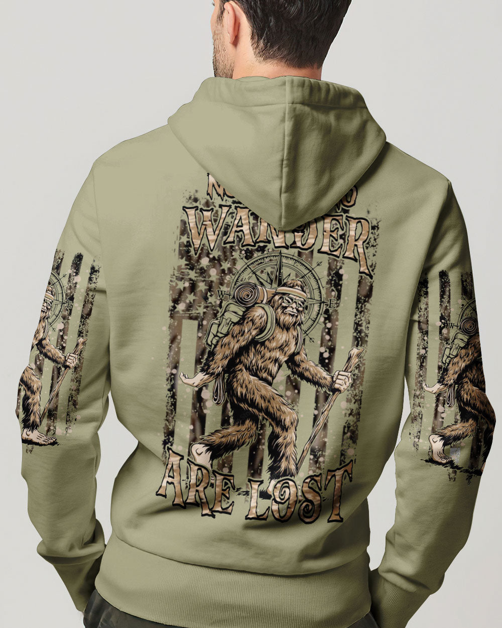 BLISSCORNERS NOT ALL WHO WANDER ARE LOST BIGFOOT ALL OVER PRINT