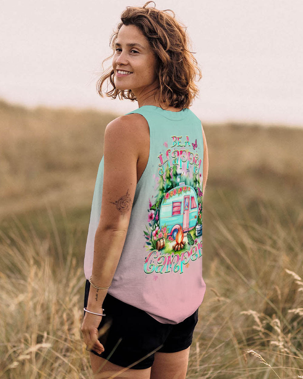 BLISSCORNERS BE A HAPPY CAMPER ALL OVER PRINT