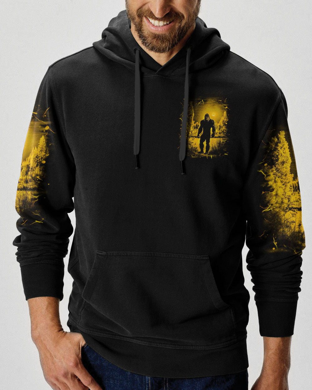 BLISSCORNERS AND INTO THE FOREST I GO BIGFOOT ALL OVER PRINT