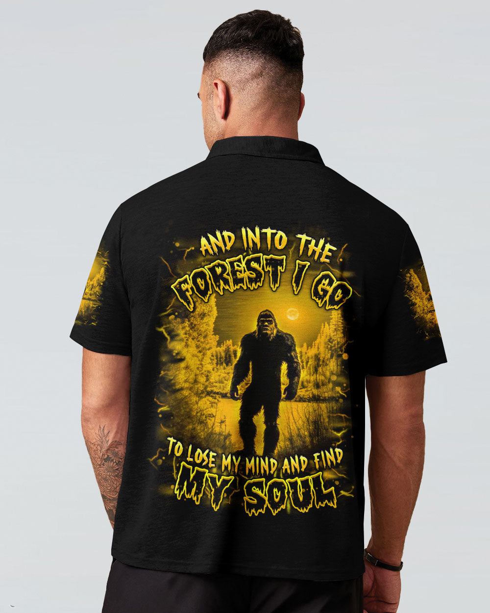 BLISSCORNERS AND INTO THE FOREST I GO BIGFOOT ALL OVER PRINT