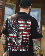 BLISSCORNERS BUCK AROUND AND FIND OUT DEER HUNTING ALL OVER PRINT