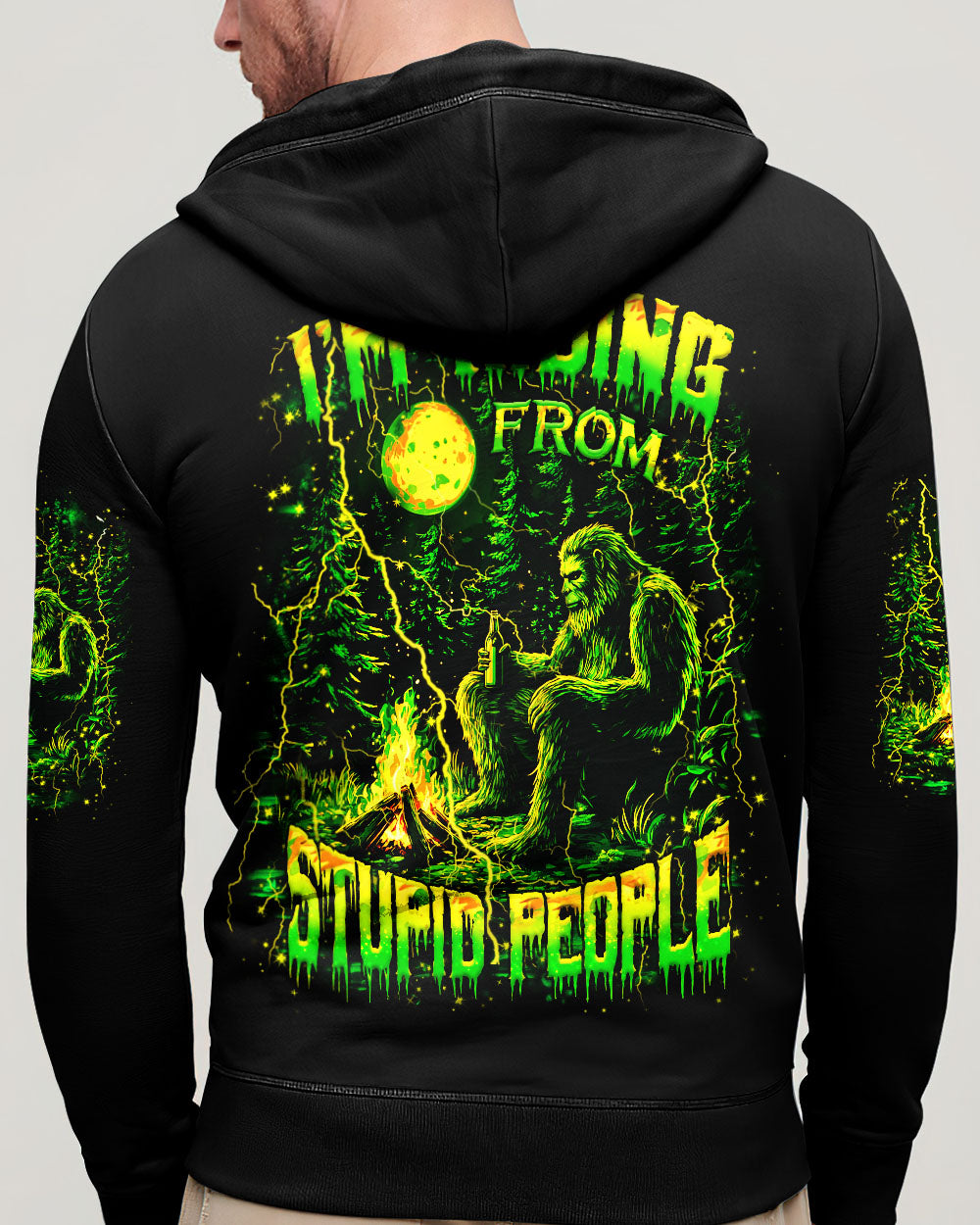 BLISSCORNERS I'M HIDING FROM STUPID PEOPLE BIGFOOT ALL OVER PRINT