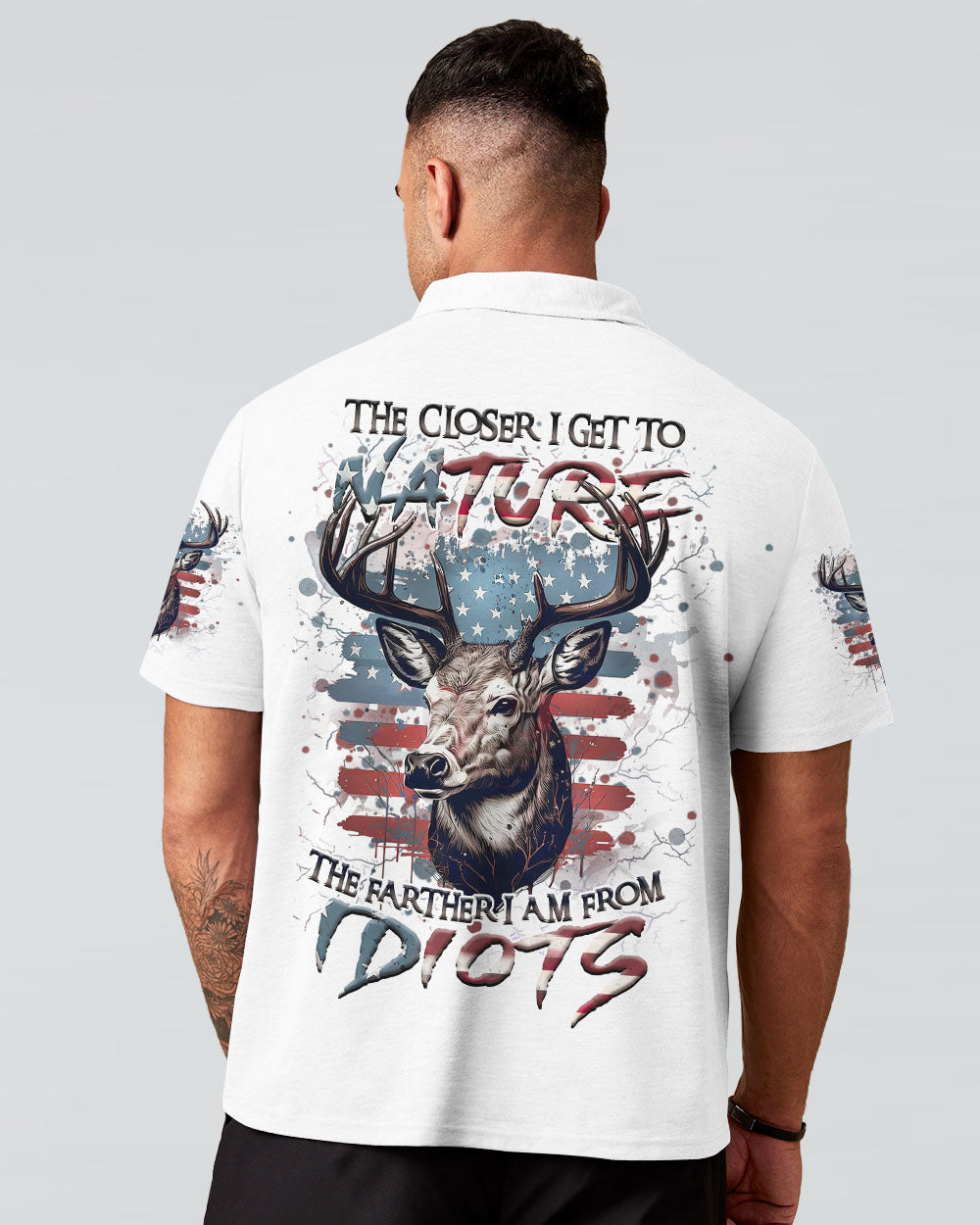 BLISSCORNERS THE CLOSER I GET TO NATURE DEER HUNTING ALL OVER PRINT
