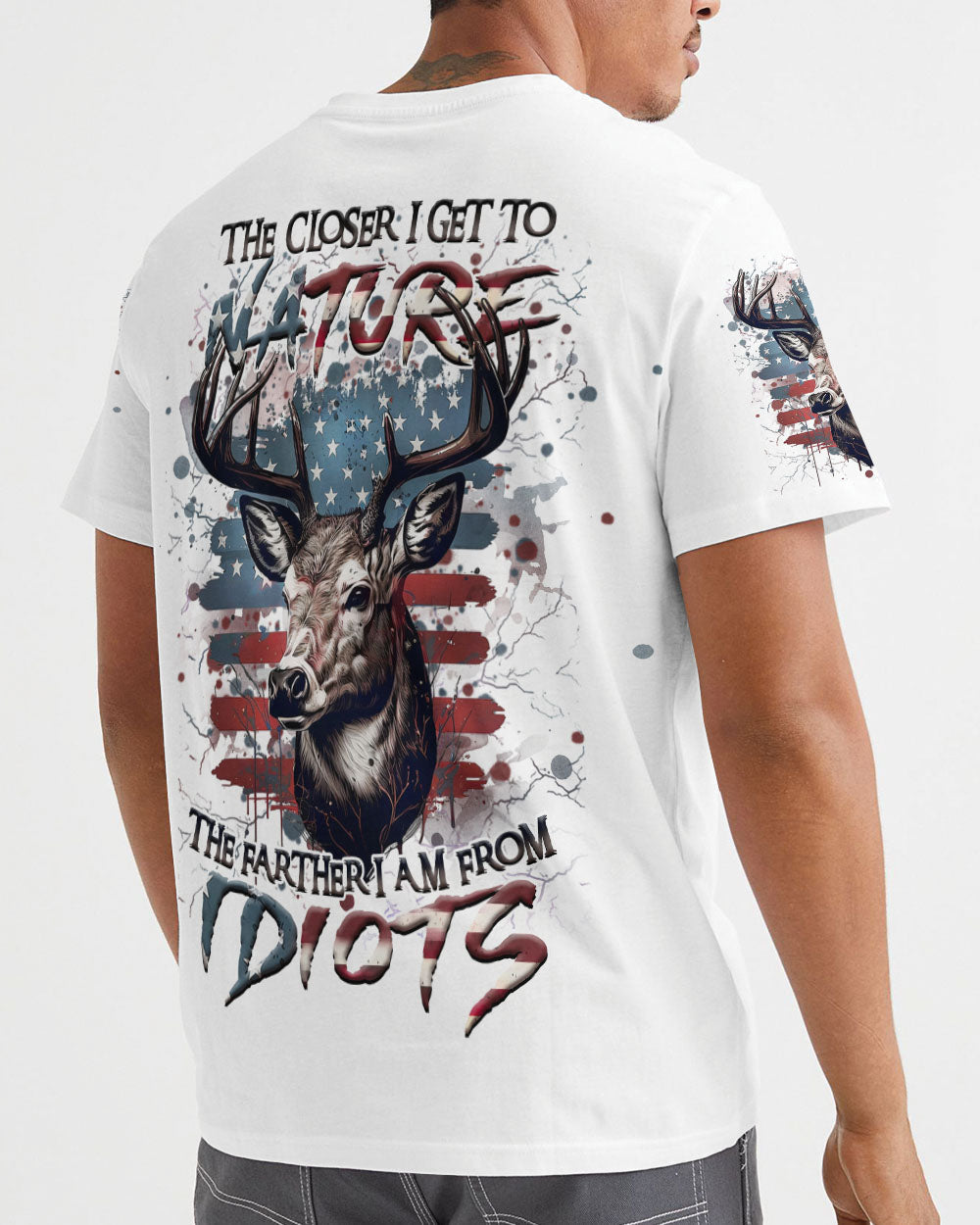 BLISSCORNERS THE CLOSER I GET TO NATURE DEER HUNTING ALL OVER PRINT