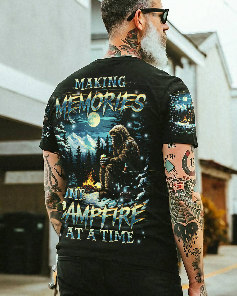 BLISSCORNERS MAKING MEMORIES ONE CAMPFIRE AT A TIME BIGFOOT ALL OVER PRINT
