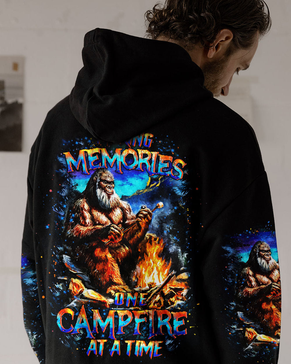 BLISSCORNERS MAKING MEMORIES ONE CAMPFIRE AT A TIME BIGFOOT ALL OVER PRINT