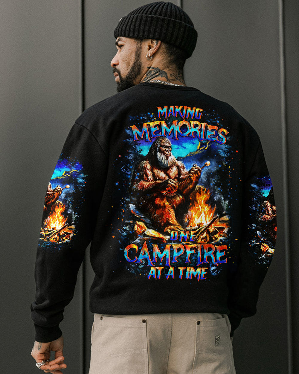 BLISSCORNERS MAKING MEMORIES ONE CAMPFIRE AT A TIME BIGFOOT ALL OVER PRINT