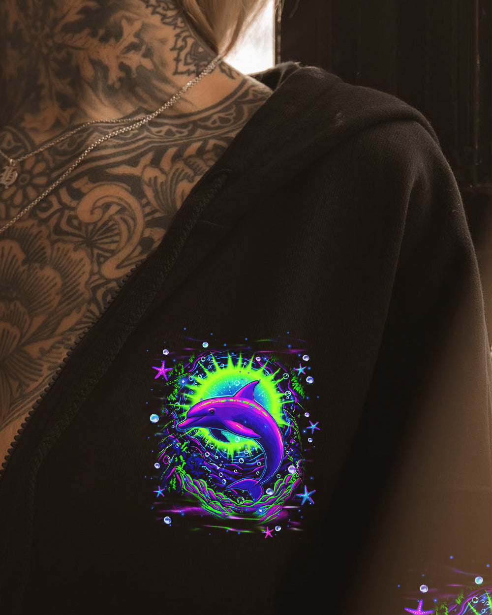 BLISSCORNERS SALTWATER HEALS EVERYTHING DOLPHIN ALL OVER PRINT