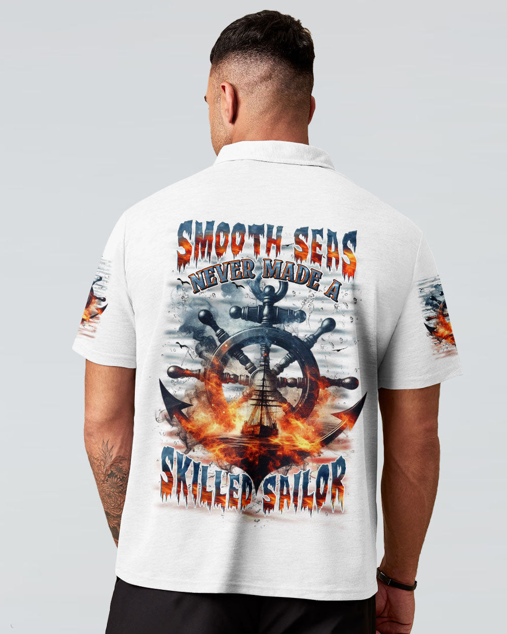 BLISSCORNERS SMOOTH SEAS NEVER MADE A SKILLED SAILOR ALL OVER PRINT
