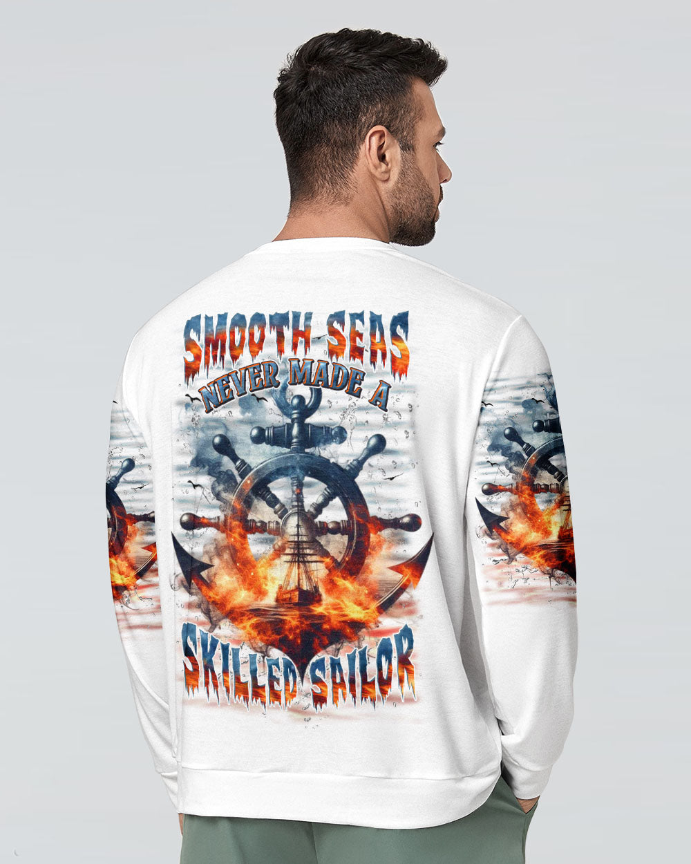 BLISSCORNERS SMOOTH SEAS NEVER MADE A SKILLED SAILOR ALL OVER PRINT