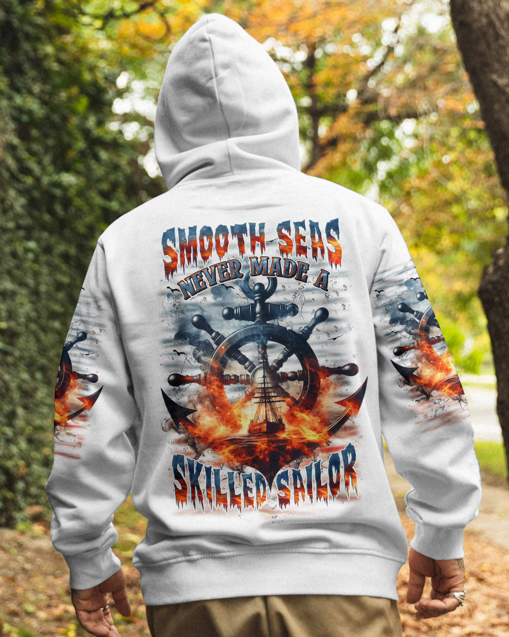 BLISSCORNERS SMOOTH SEAS NEVER MADE A SKILLED SAILOR ALL OVER PRINT