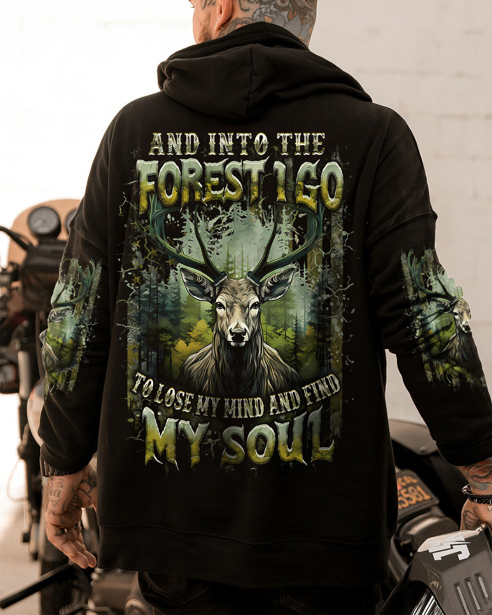 BLISSCORNERS AND INTO THE FOREST I GO DEER ALL OVER PRINT