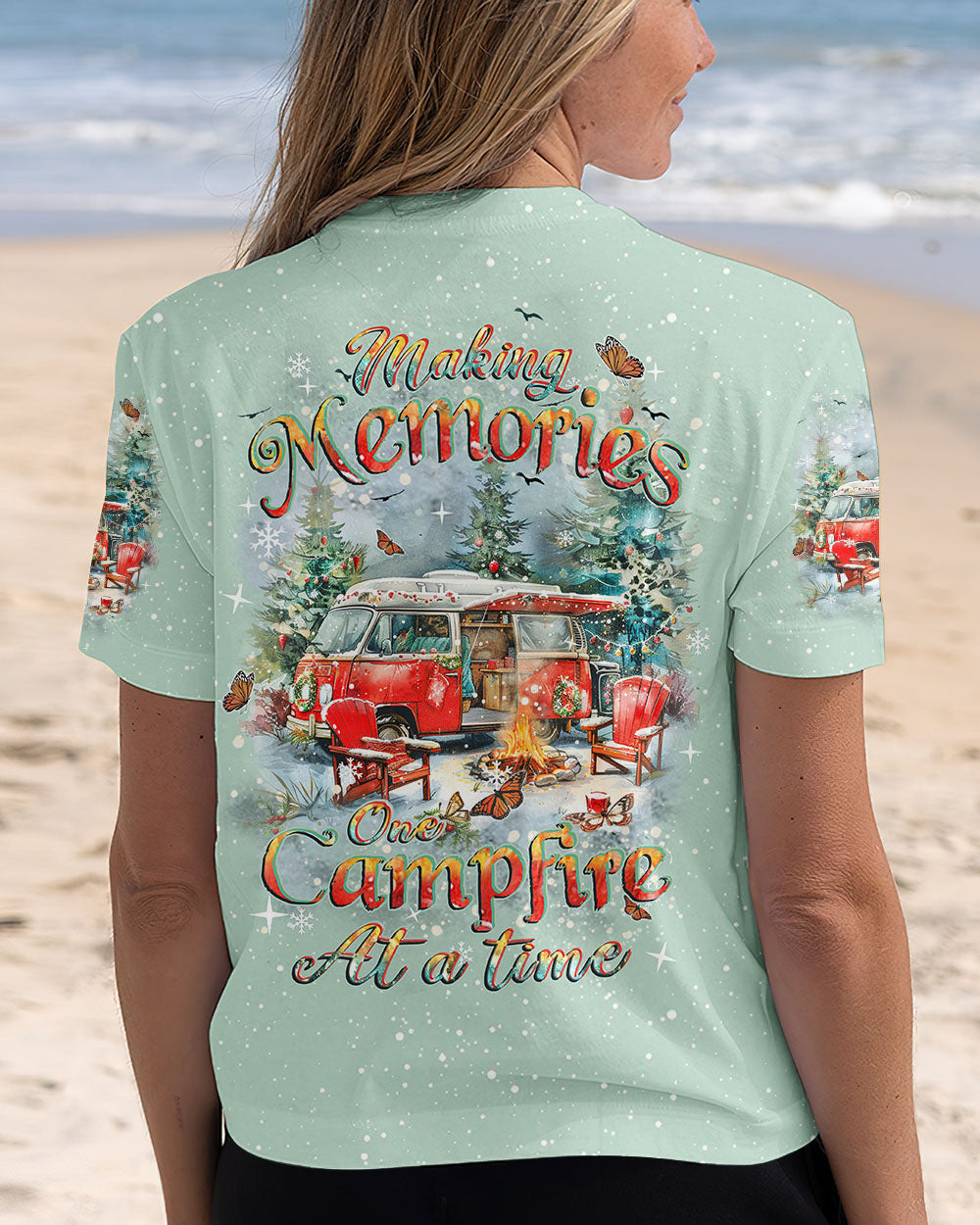 BLISSCORNERS MAKING MEMORIES ONE CAMPFIRE AT A TIME CHRISTMAS ALL OVER PRINT