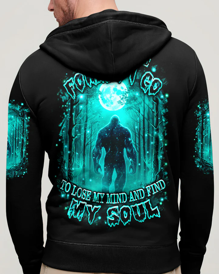 BLISSCORNERS AND INTO THE FOREST I GO BIGFOOT ALL OVER PRINT