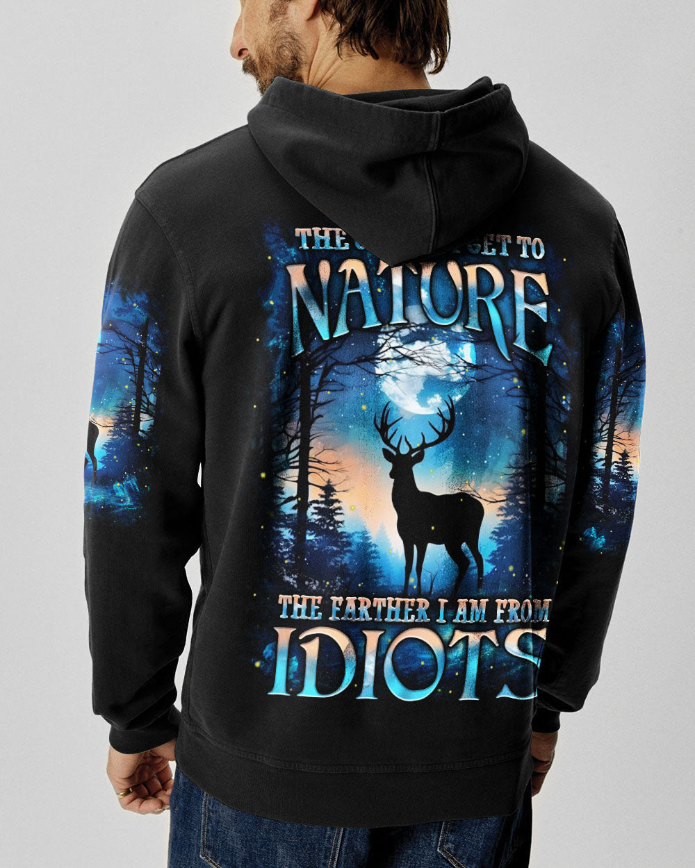 BLISSCORNERS THE CLOSER I GET TO NATURE DEER ALL OVER PRINT