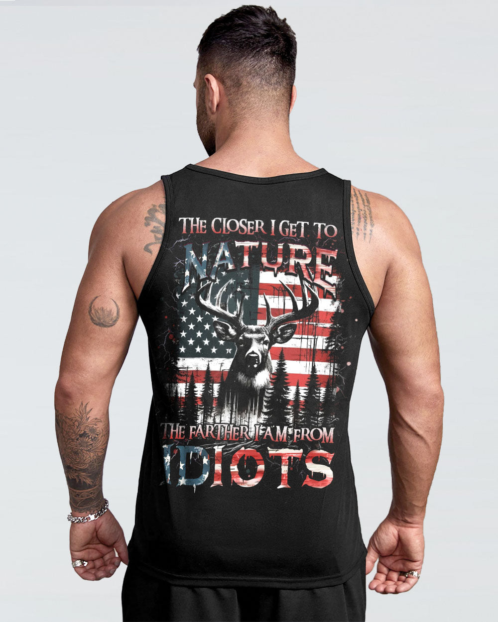 BLISSCORNERS THE CLOSER I GET TO NATURE DEER HUNTING ALL OVER PRINT