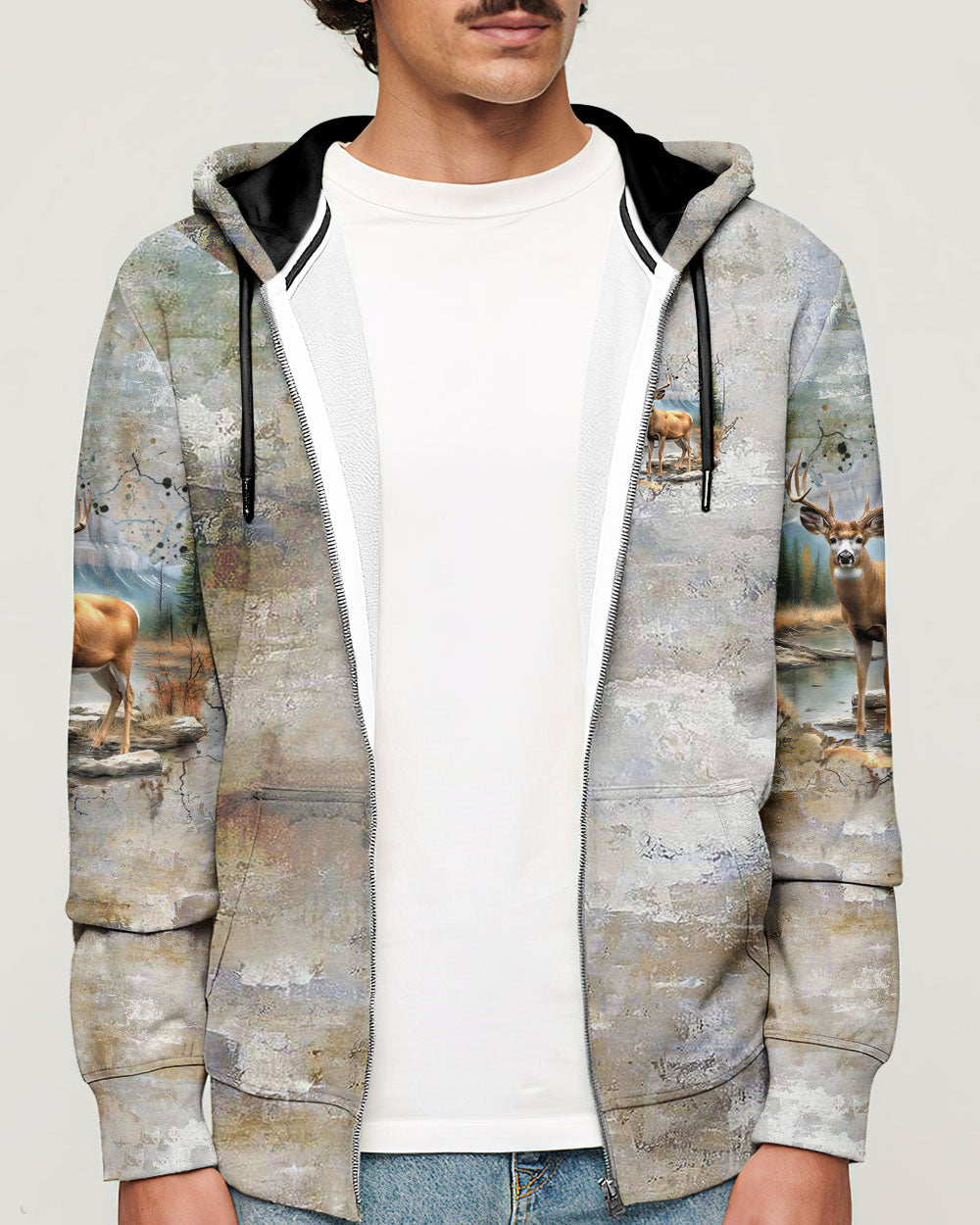 BLISSCORNERS BUCK AROUND AND FIND OUT HUNTING DEER ALL OVER PRINT