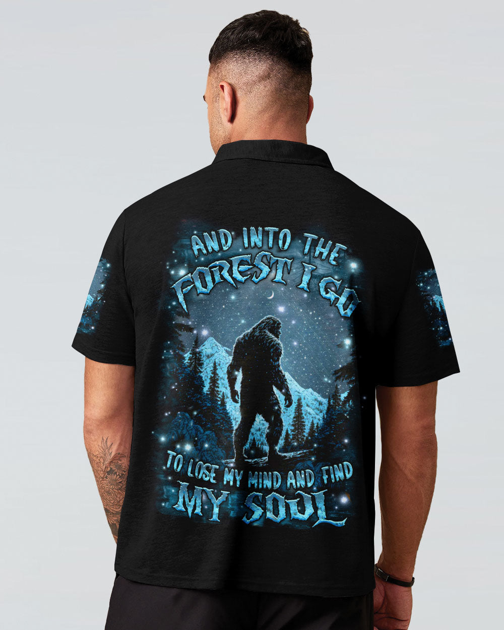 BLISSCORNERS AND INTO THE FOREST I GO BIGFOOT ALL OVER PRINT
