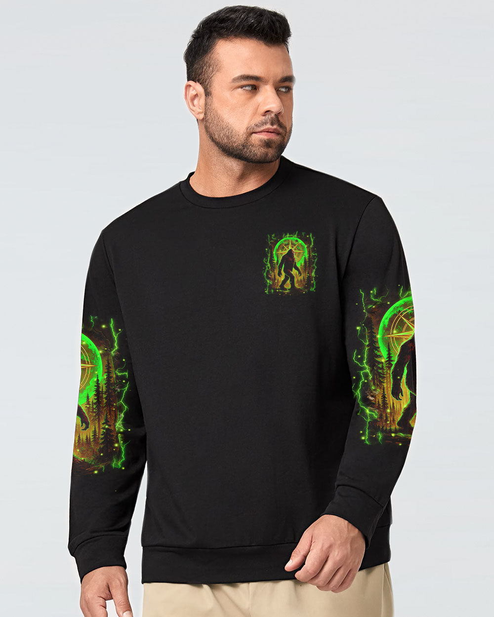 BLISSCORNERS NOT ALL WHO WANDER ARE LOST BIGFOOT ALL OVER PRINT