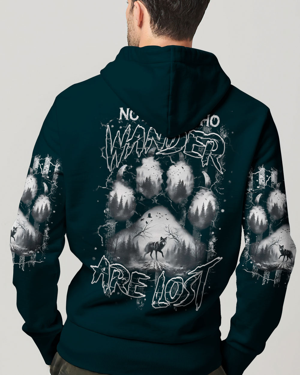 BLISSCORNERS NOT ALL WHO WANDER ARE LOST WOLF ALL OVER PRINT