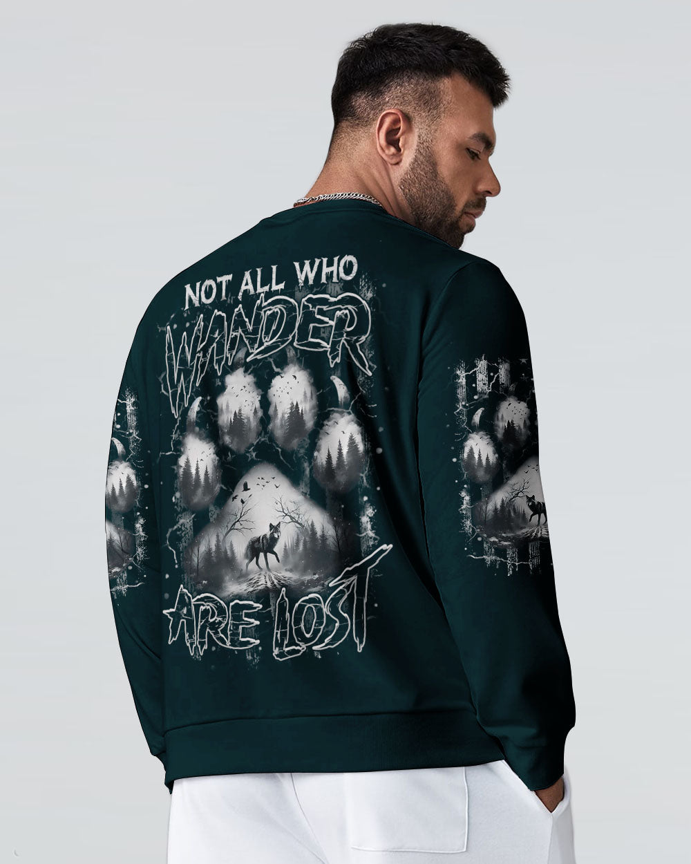 BLISSCORNERS NOT ALL WHO WANDER ARE LOST WOLF ALL OVER PRINT