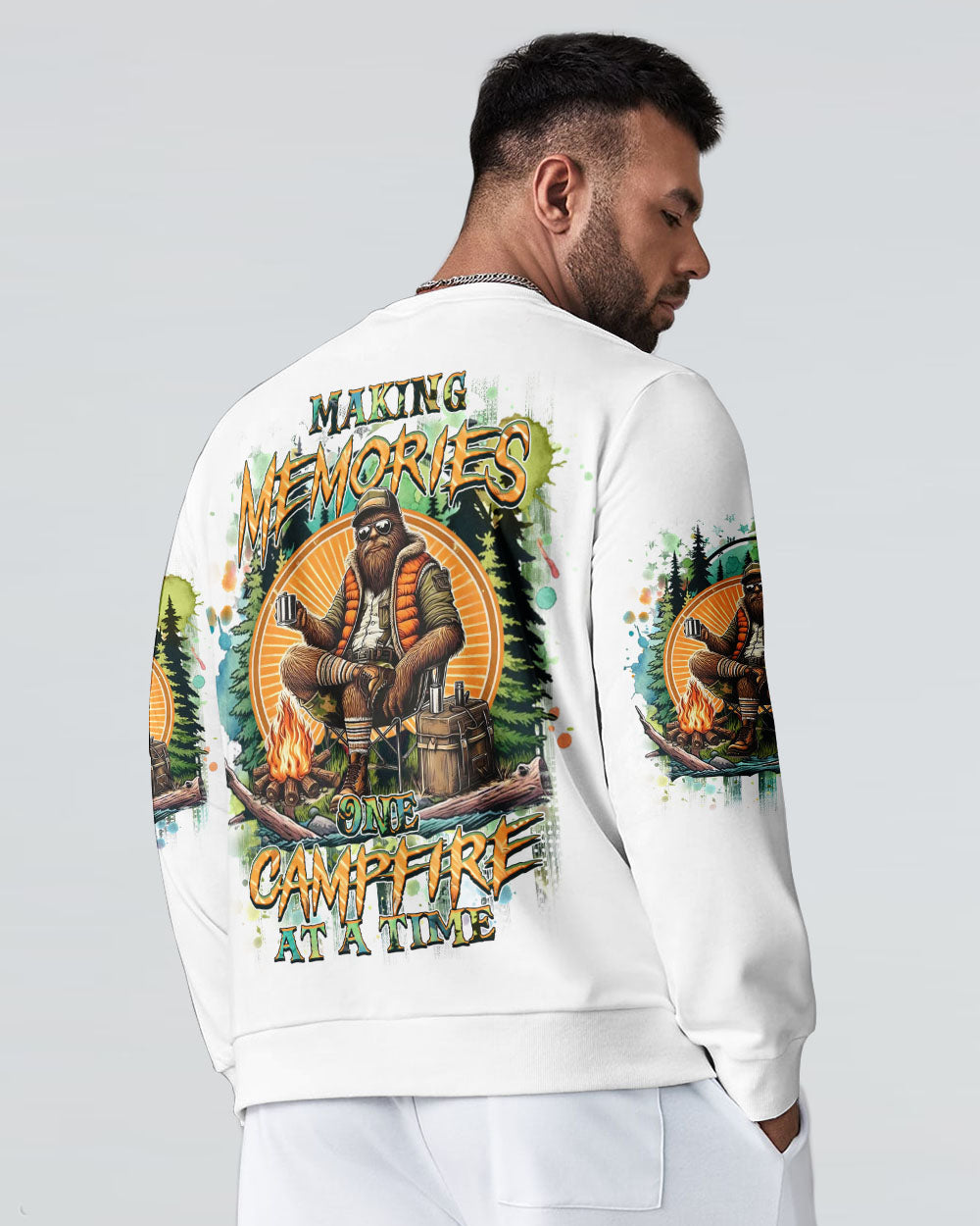 BLISSCORNERS MAKING MEMORIES ONE CAMPFIRE AT A TIME BIGFOOT ALL OVER PRINT