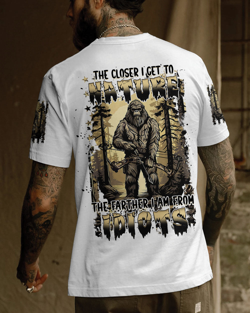 BLISSCORNERS THE CLOSER I GET TO NATURE BIGFOOT ALL OVER PRINT