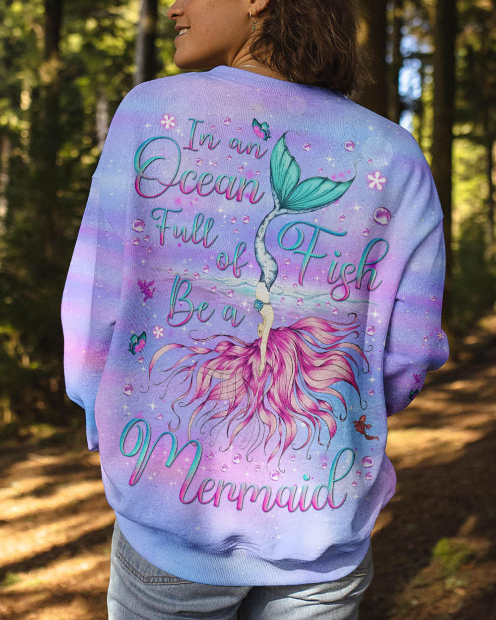 BLISSCORNERS IN AN OCEAN FULL OF FISH BE A MERMAID ALL OVER PRINT