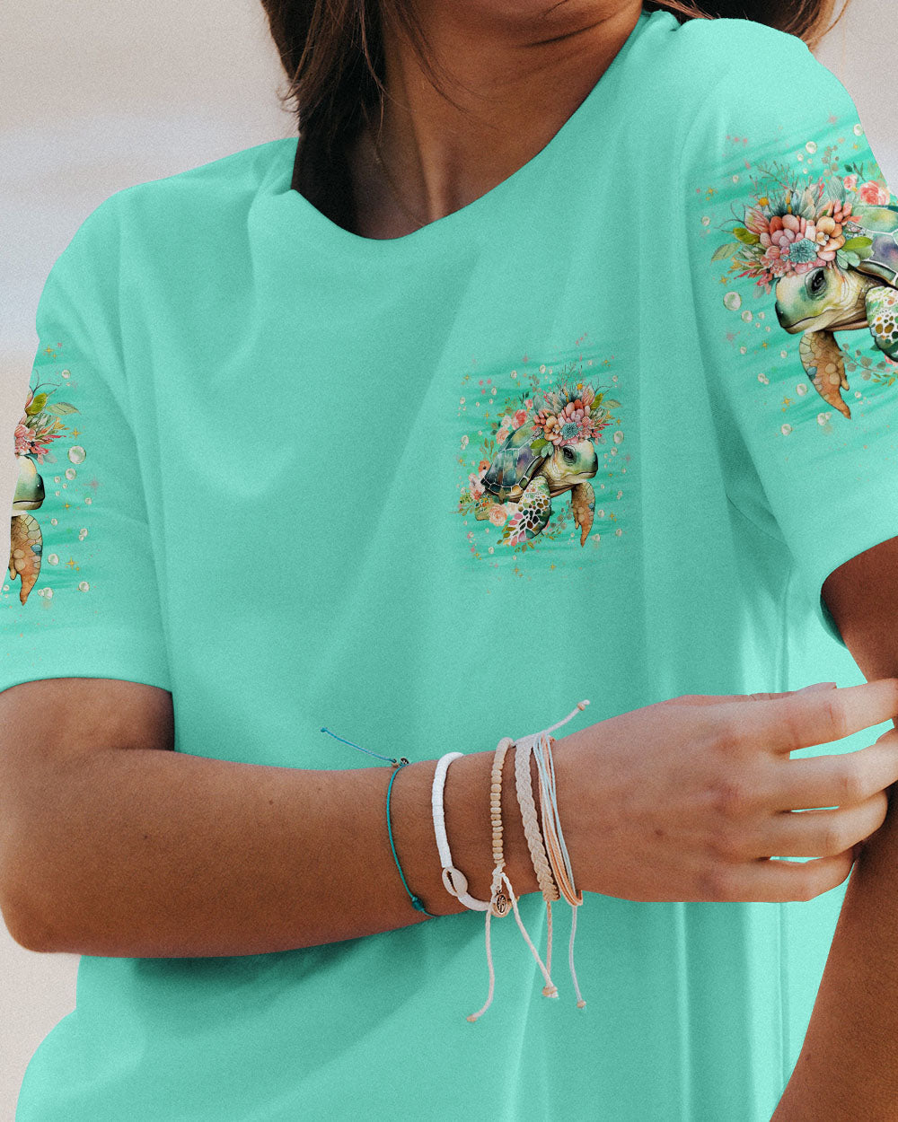 BLISSCORNERS BARE FEET AND SALTY HAIR TURTLE ALL OVER PRINT