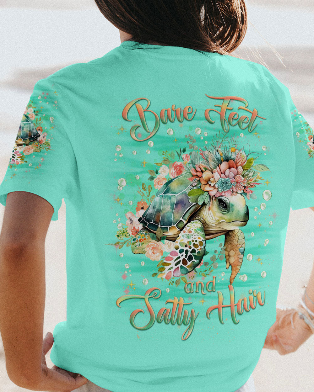BLISSCORNERS BARE FEET AND SALTY HAIR TURTLE ALL OVER PRINT