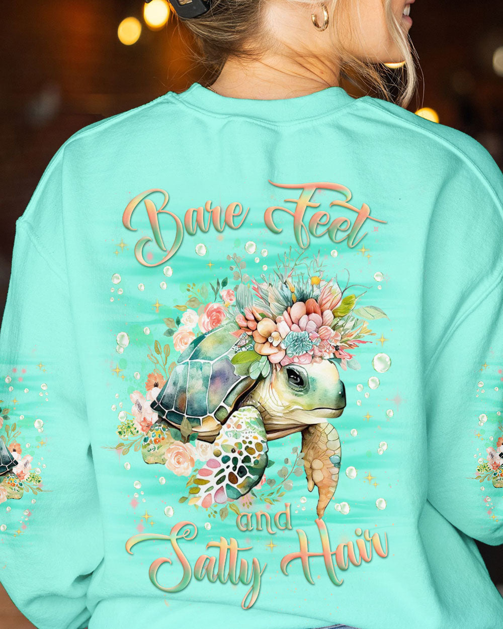BLISSCORNERS BARE FEET AND SALTY HAIR TURTLE ALL OVER PRINT