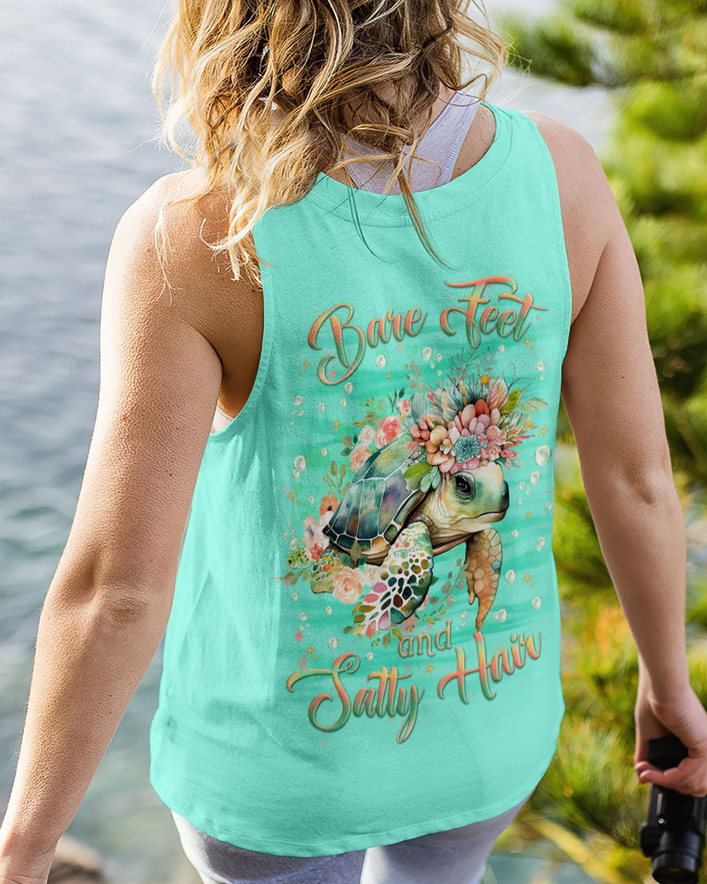 BLISSCORNERS BARE FEET AND SALTY HAIR TURTLE ALL OVER PRINT