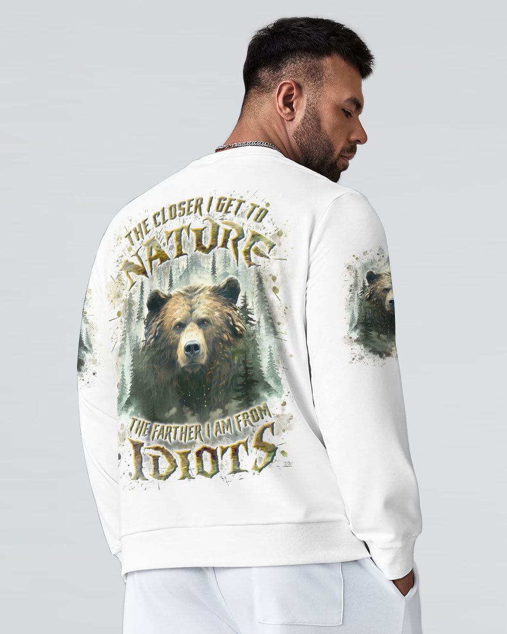 BLISSCORNERS THE CLOSER I GET TO NATURE BEAR ALL OVER PRINT -YHLN0110241