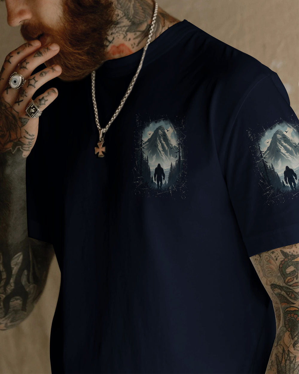 BLISSCORNERS AND INTO THE FOREST I GO BIGFOOT ALL OVER PRINT