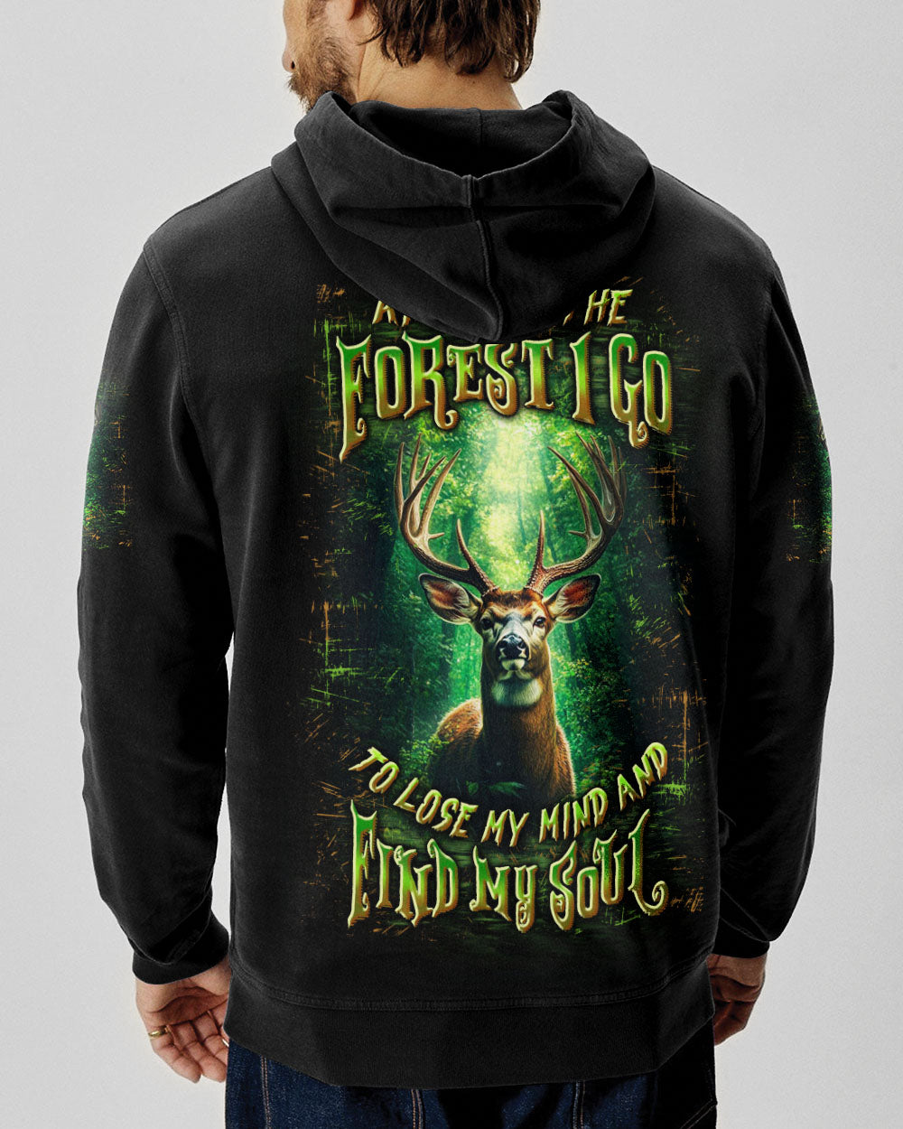 BLISSCORNERS AND INTO THE FOREST I GO DEER ALL OVER PRINT